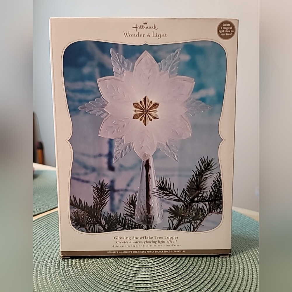 Hallmark White Christmas Tree Topper Holiday Decor